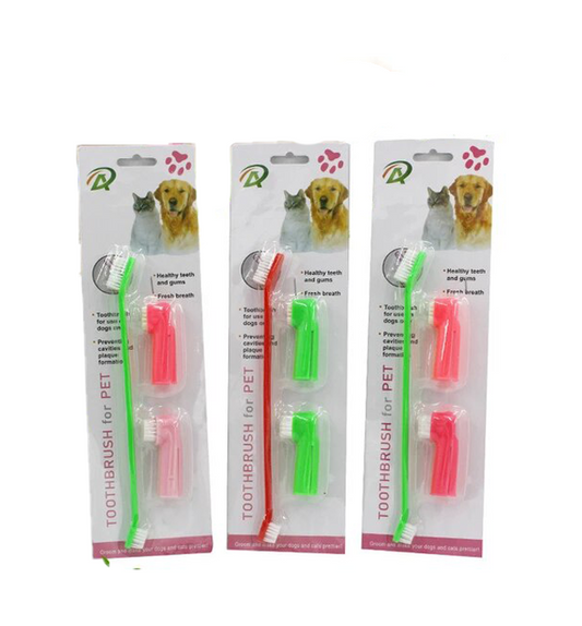 Toothbrush With Finger Brush 3pc Set