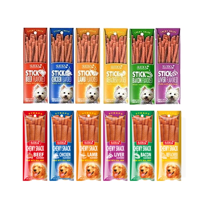 Sleeky Chewy Snack Strap & Stick Treats 50g