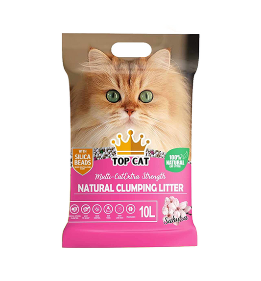 Top Cat Clumping Bentonite Cat Litter Sand Sakura Scent 10L