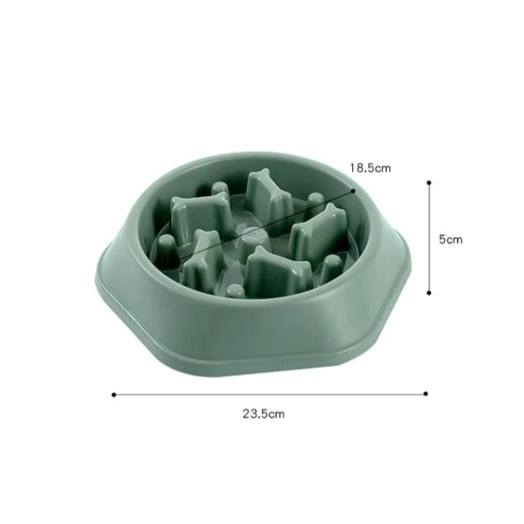 Dog Slow Feeder Bowl Hexagon Shape Anti-Gulping Pet Food Bowls