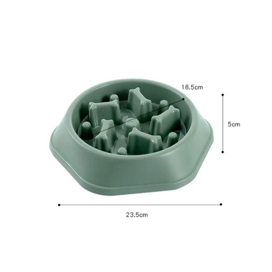 Dog Slow Feeder Bowl Hexagon Shape Anti-Gulping Pet Food Bowls