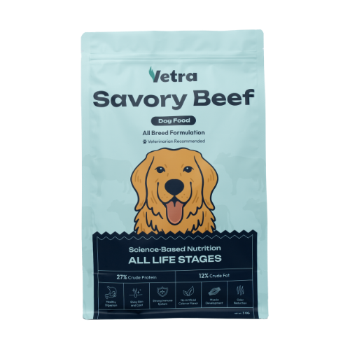 Vetra Dry Dog Food Savory Beef 3kg