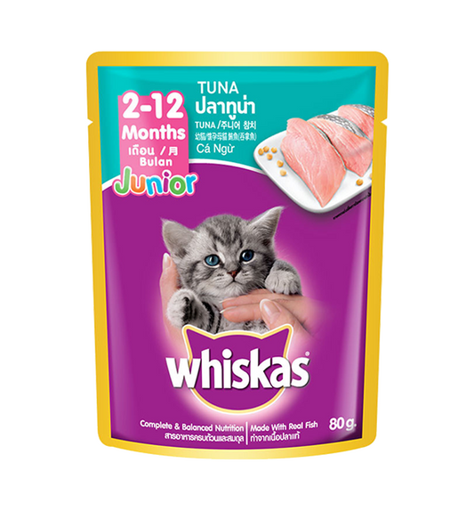 Whiskas Pouch Junior Tuna Wet Food 80g