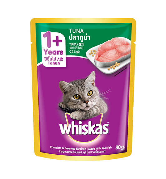 Whiskas Pouch Adult Tuna Wet Food 80g