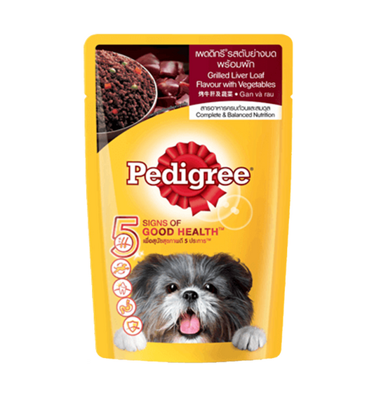 Pedigree Pouch Adult Grilled Liver Loaf w/ Vegetables Wet Food 130g